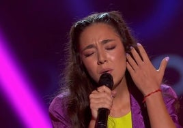 La salmantina Nereida Sanchón emocionó al público en los Asaltos de «La Voz»