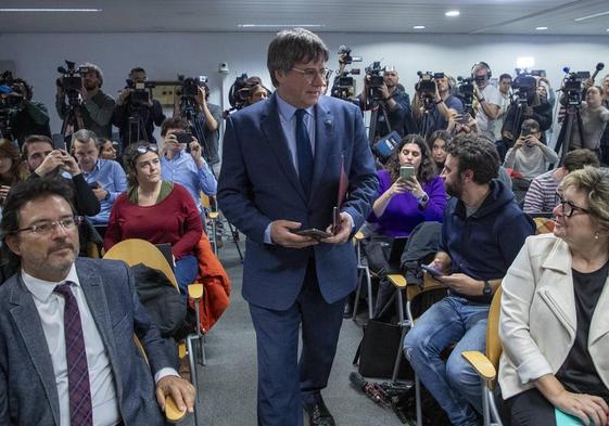 Puigdemont el día que se anunció el acuerdo entre el PSOE y Junts.