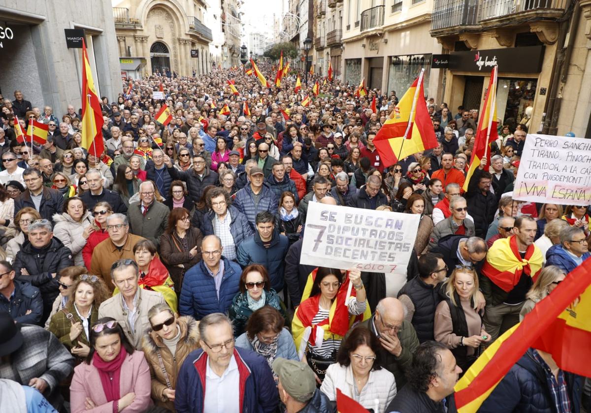 Miles de personas llegaban a la concentración por la calle Toro.