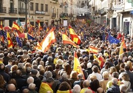 Manifestación multitudinaria celebrada en Salamanca contra la amnistía.