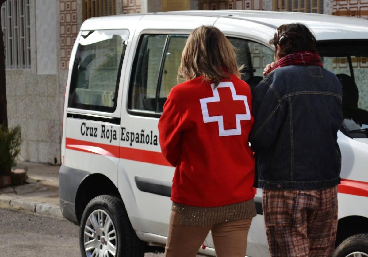 Voluntarios de Cruz Roja.