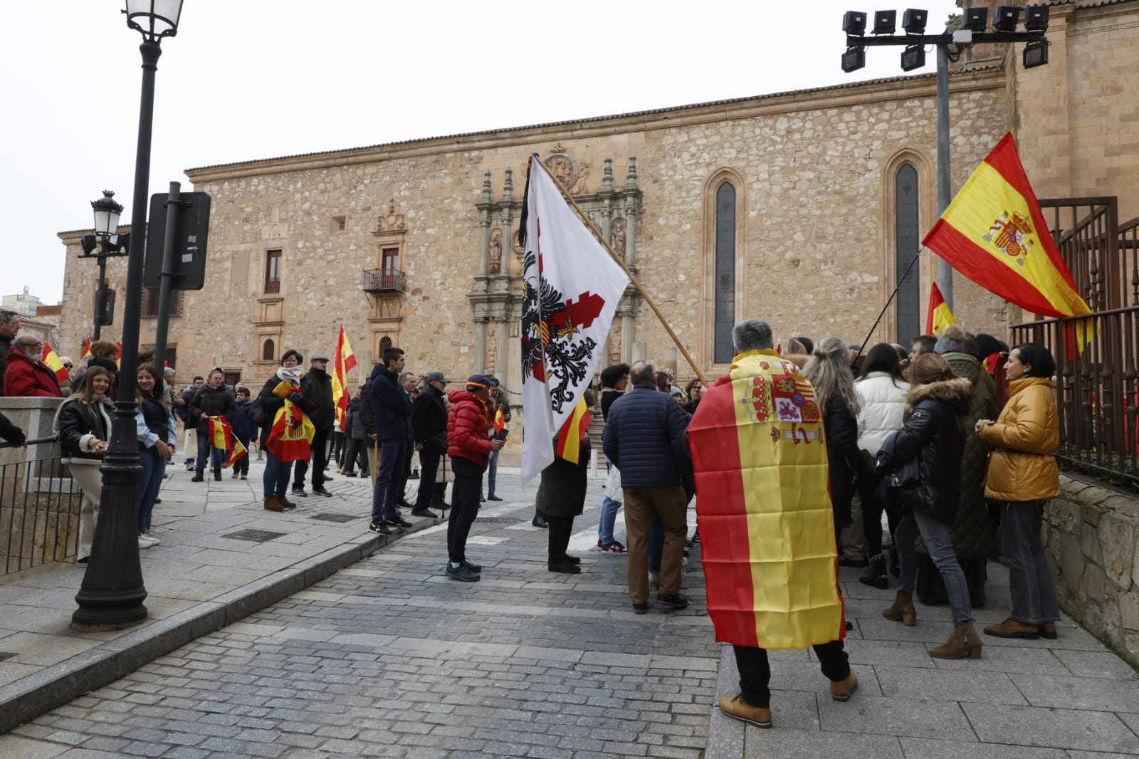 Gritos contra Sánchez en Salamanca el día de la Constitución