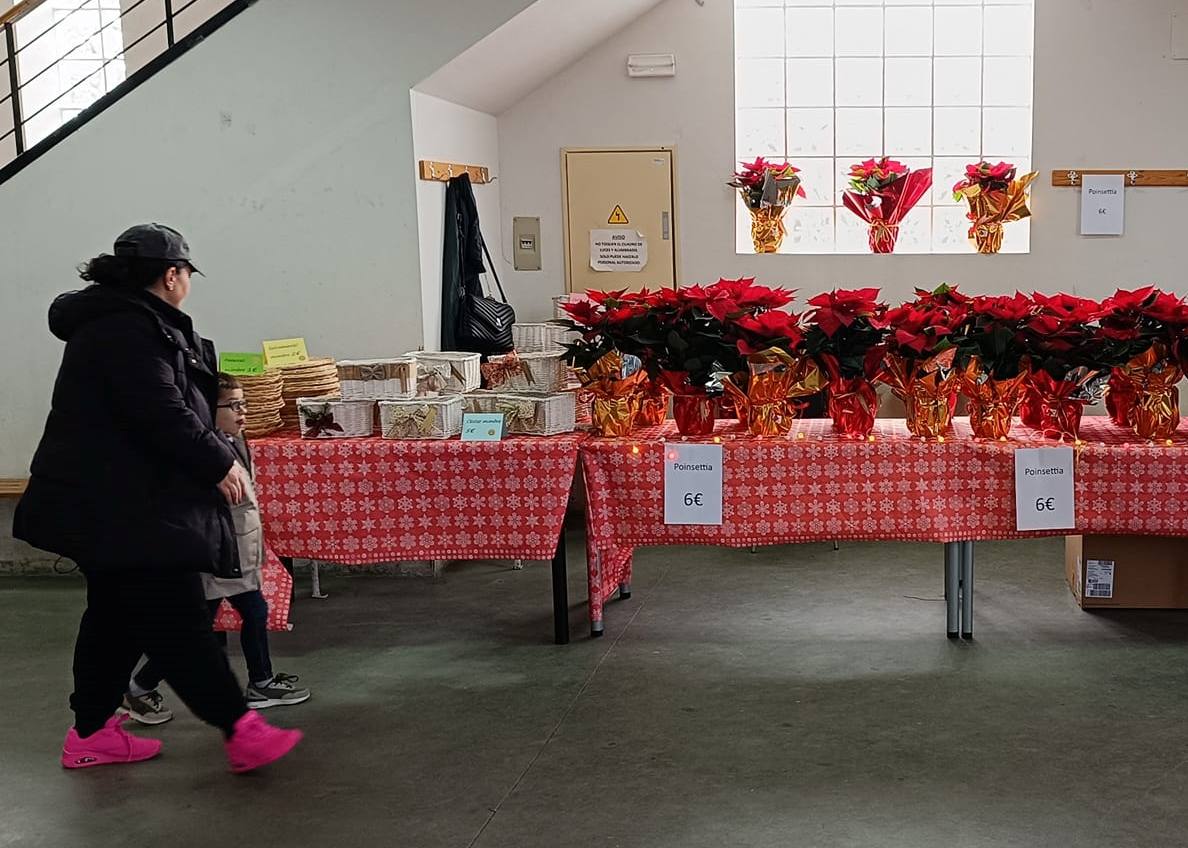 Éxito en el primer mercado navideño solidario de Villoria