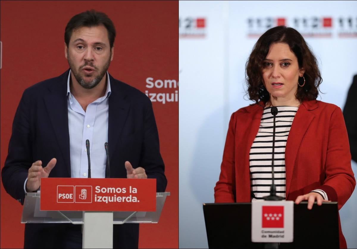 Guerra entre Oscar Puente e Isabel Díaz Ayuso.