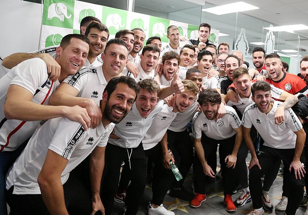 Celebración en la temporada 2019/20, cuando Unionistas quedó emparejado con el Real Madrid.