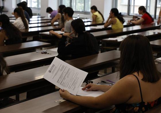 Examen de la EBAU de este año en Salamanca.