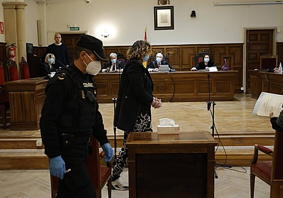 Pedro Jesús N.R., 'Belinda', durante el juicio en la Audiencia Provincial de Salamanca.