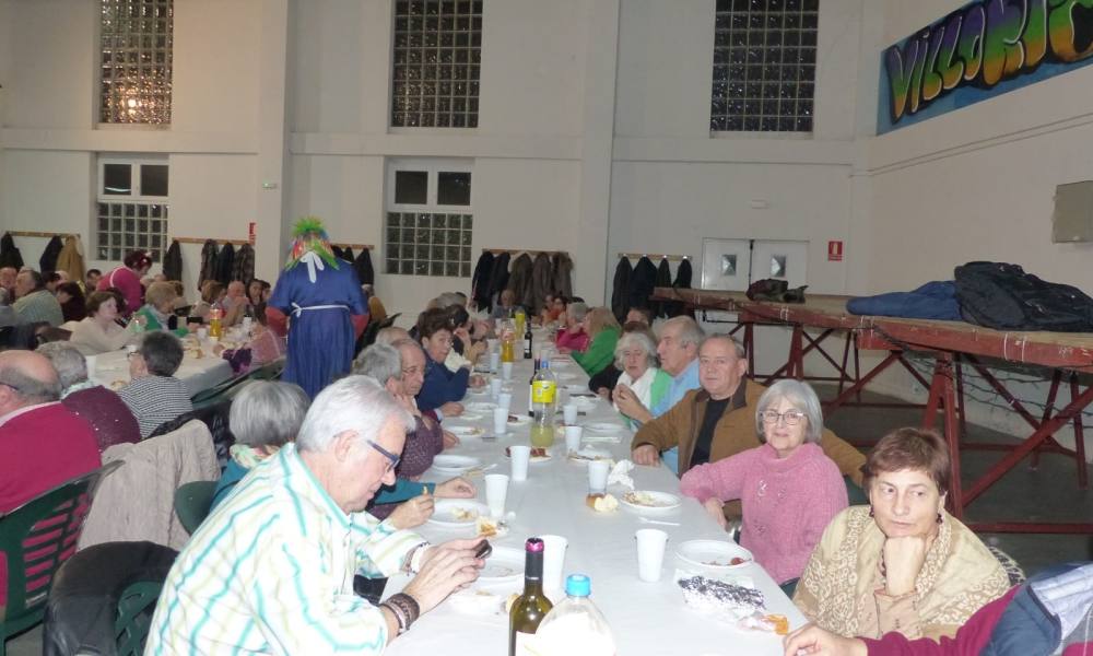 Los mayores de Villoria se reúnen por Navidad