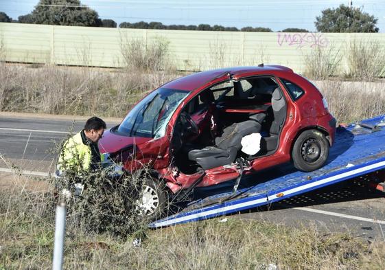 Así quedó el turismo implicado en el accidente.