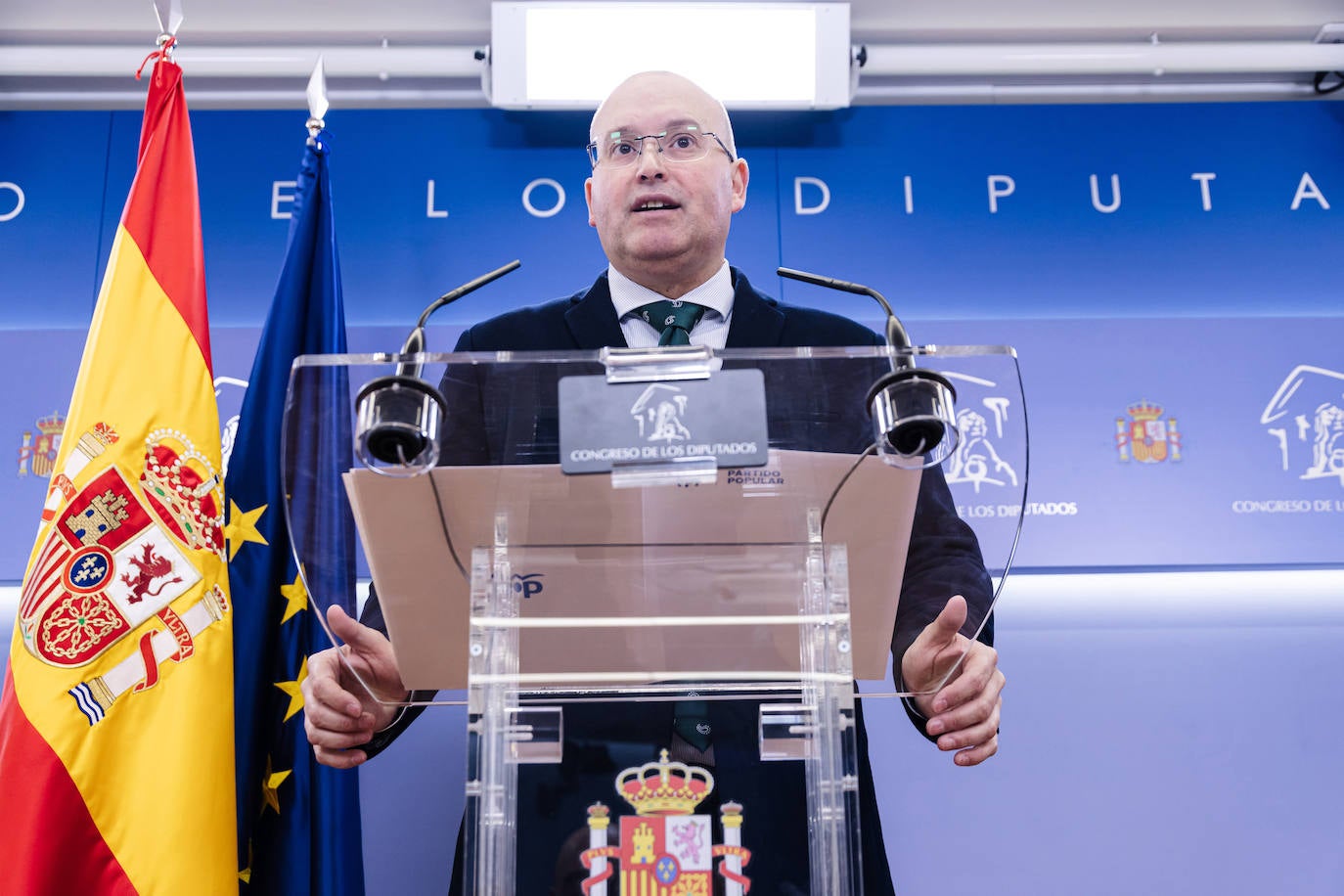 El portavoz del PP en el Congreso, Miguel Tellado.