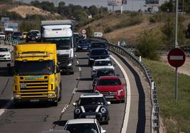 Una imagen de un atasco en una carretera española.