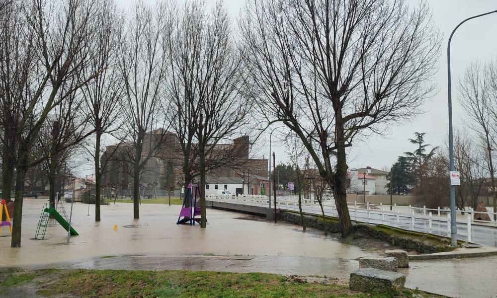 Abundante agua y nieve en Peñaranda y comarca