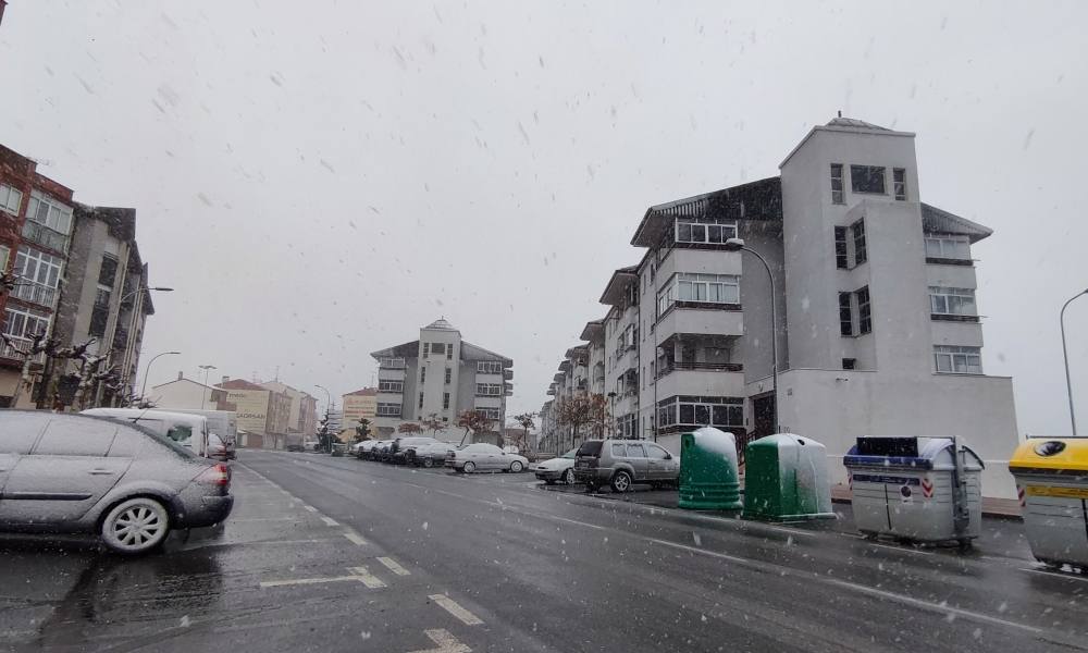 Abundante agua y nieve en Peñaranda y comarca