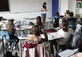 Aula de un colegio de Salamanca.