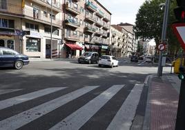 Imagen del cruce con la avenida de Portugal y la carretera de Ledesma.