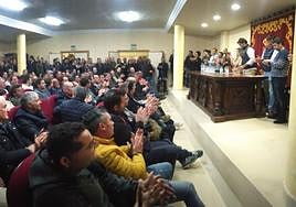 Una imagen de la reunión de este jueves en Tamames.