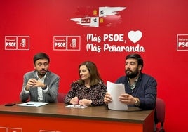 Fran Díaz, Carmen Ávila y Antonio Poveda durante la rueda de prensa.