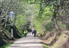Imagen de la Vía Verde, zona habitual de paso de ciclista en la zona de Cantagallo.