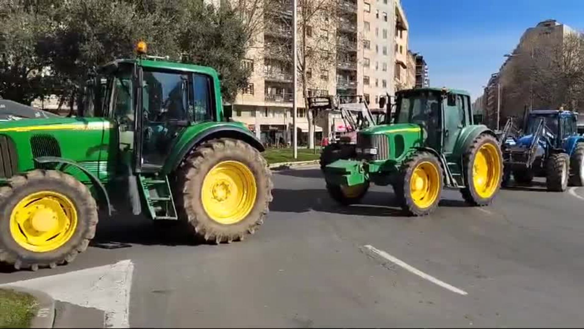 Los tractores toman la Plaza de España