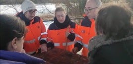 Voluntarios de Abufade acompañan a la familia de Ángel Herrero en otra batida sin resultados