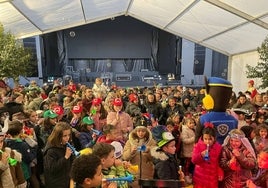 Los más jóvenes disfrutaron con la celebración de la trompetada