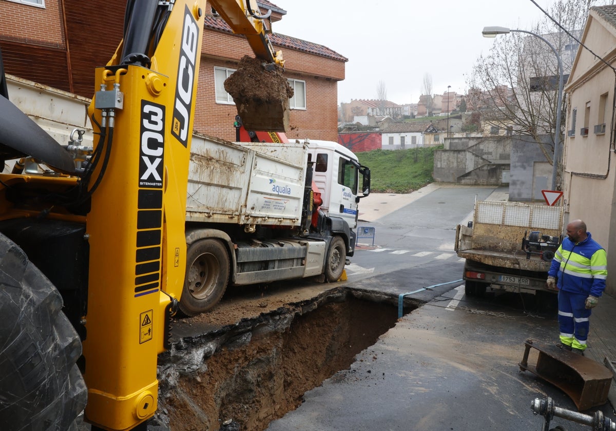 El reventón de la calle Pantera en el barrio de Chamberí.