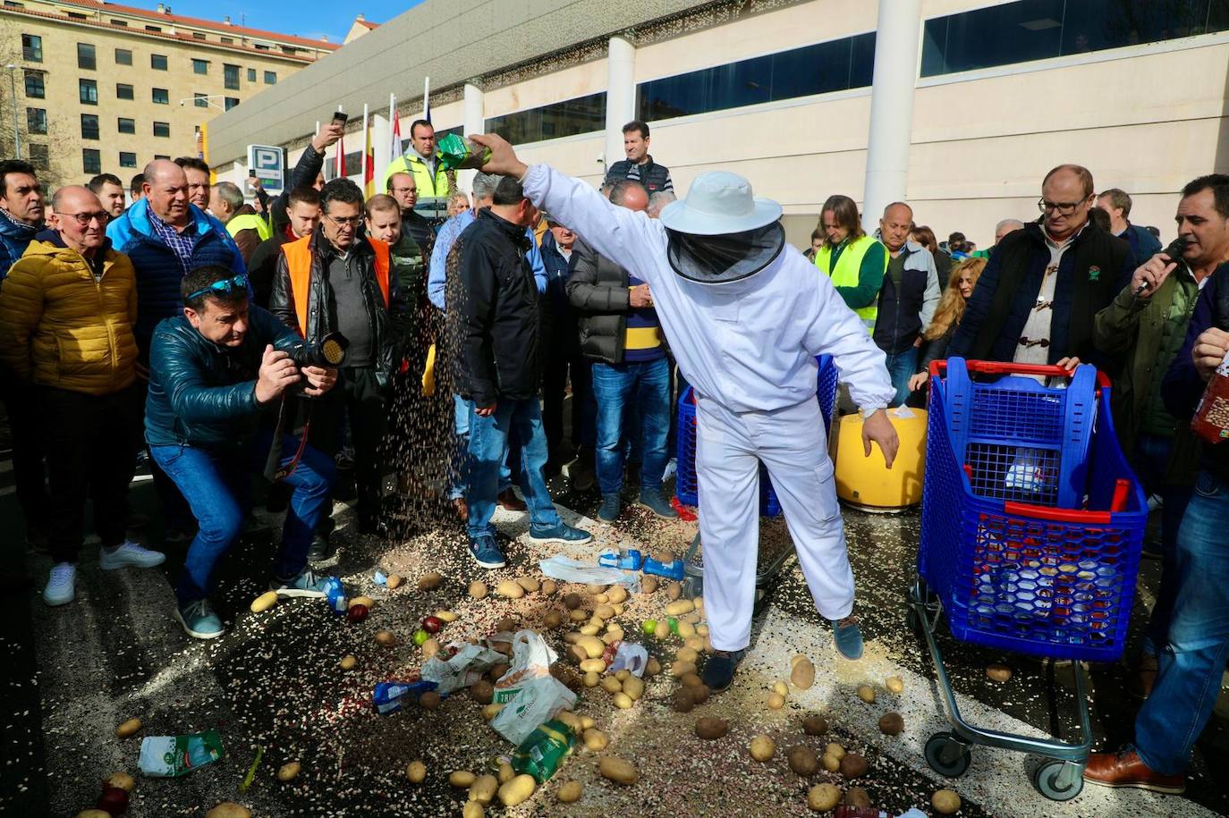 La tractorada de este miércoles en Salamanca en imágenes