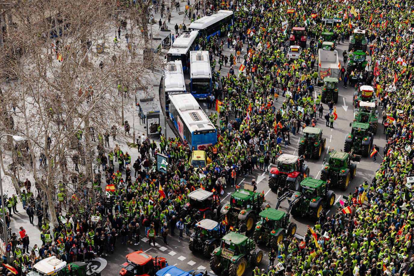 Las protestas del campo en Madrid, en imágenes