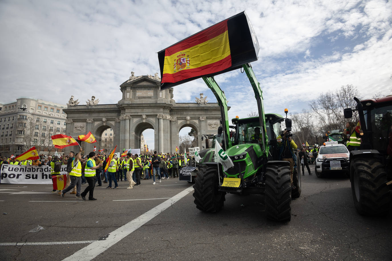 Las protestas del campo en Madrid, en imágenes