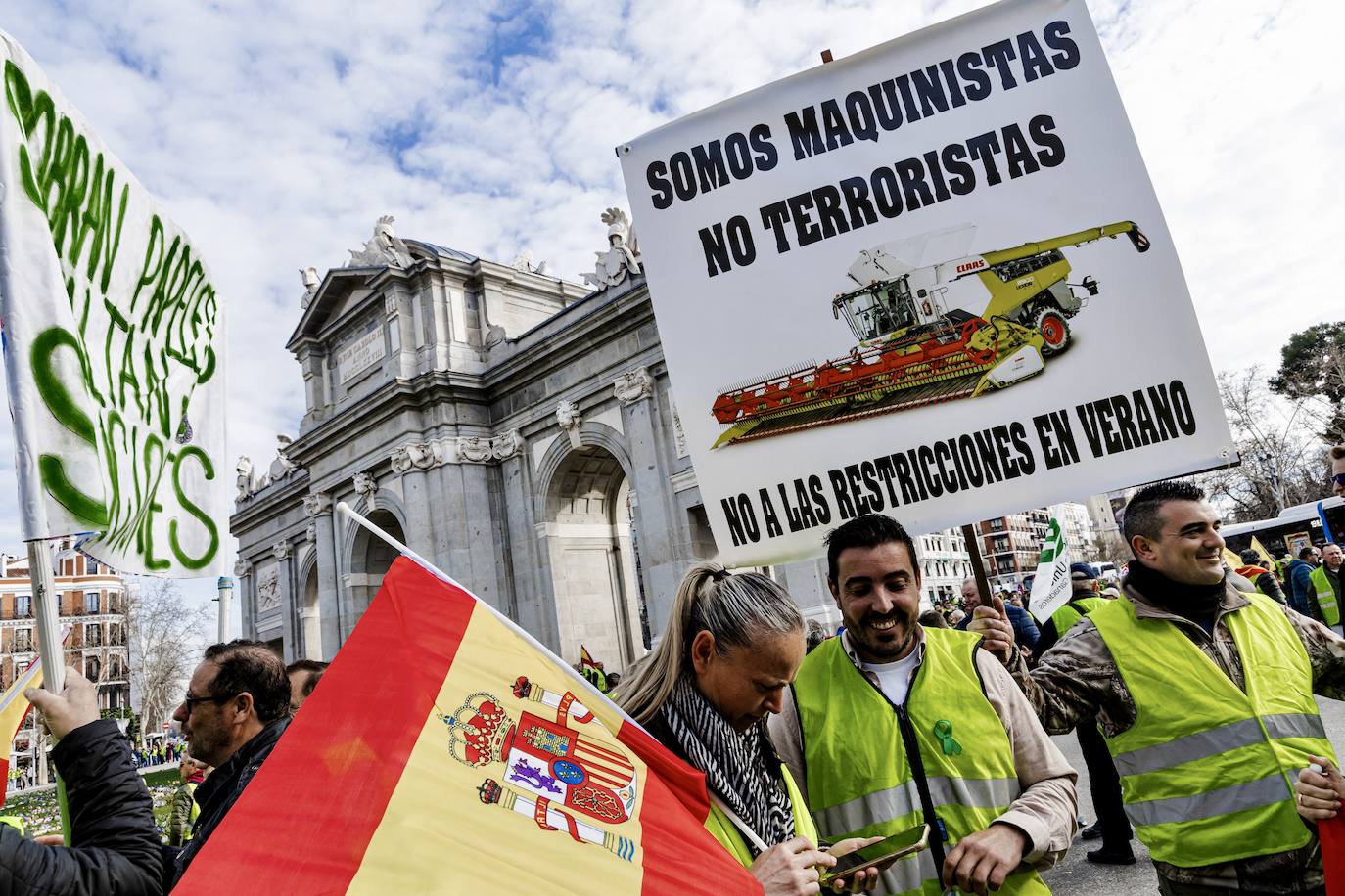 Las protestas del campo en Madrid, en imágenes