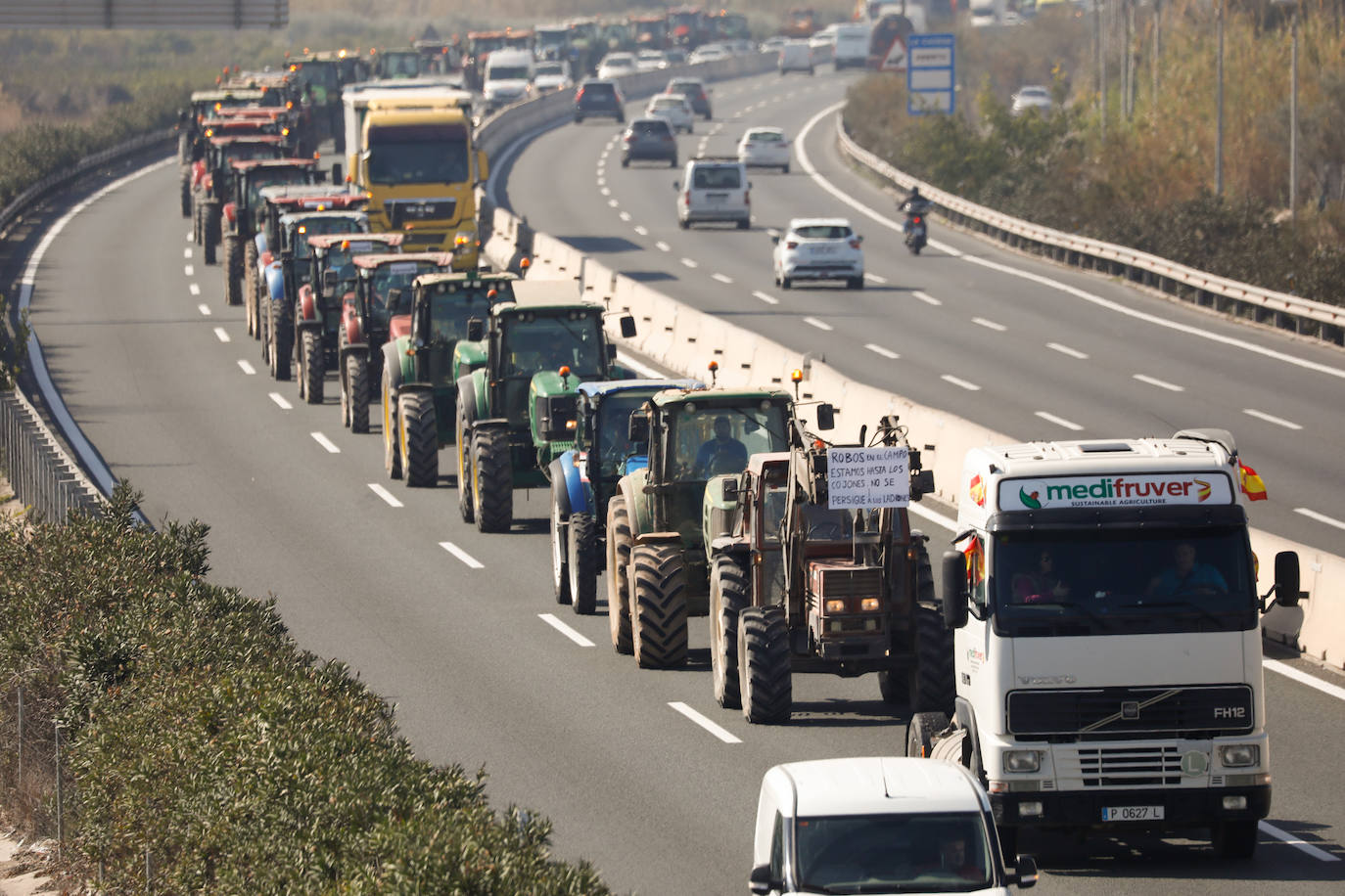 Las protestas del campo en Madrid, en imágenes