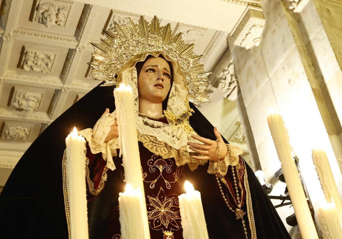 Imagen de la Virgen de la Caridad y el Consuelo de la Hermandad de Jesús Despojado.