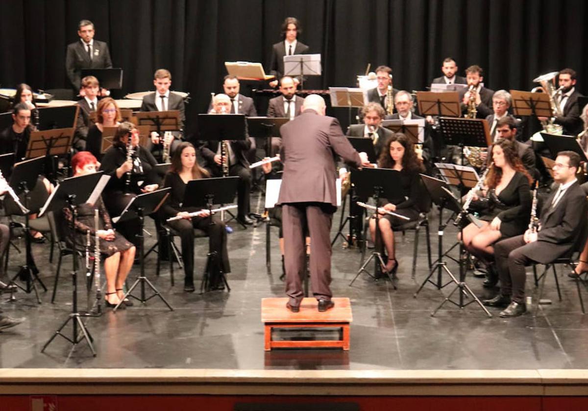 La banda municipal de Béjar, en un concierto.