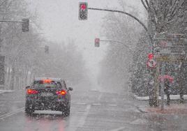 Una nevada en las calles de Salamanca.