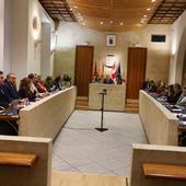 Un momento del pleno celebrado este viernes en el Ayuntamiento de Salamanca.