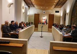 Un momento del pleno celebrado este viernes en el Ayuntamiento de Salamanca.