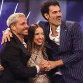Manuel, Lucía y Asraf, durante la final de Gran Hermano DÚO.