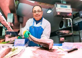 El bacalao skrei ha arrasado esta semana en las pescaderías del Mercado Central.