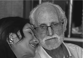 Tamara Gorro junto a su abuelo.