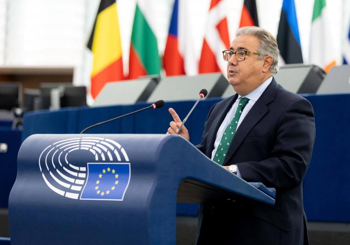 El eurodiputado Juan Ignacio Zoido, en el Parlamento Europeo.