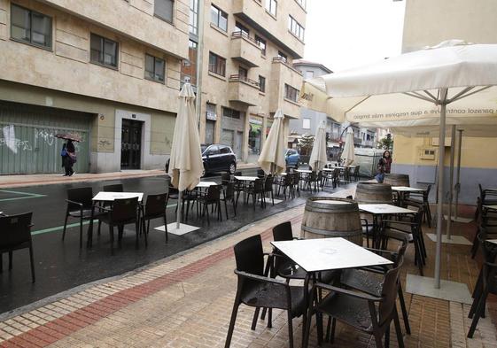 Una terraza en Salamanca.