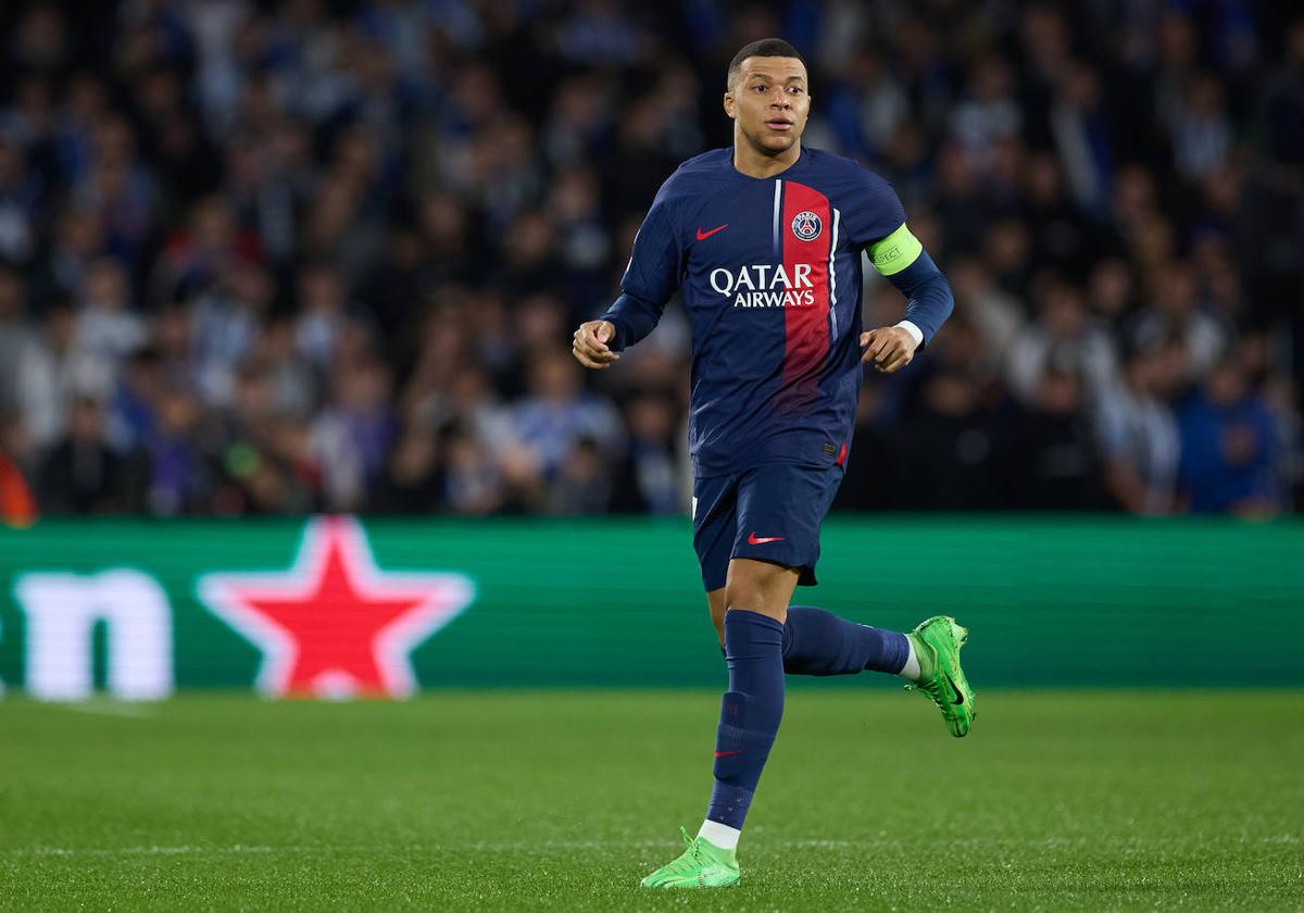 Kylian Mbappé en el Real Sociedad-PSG