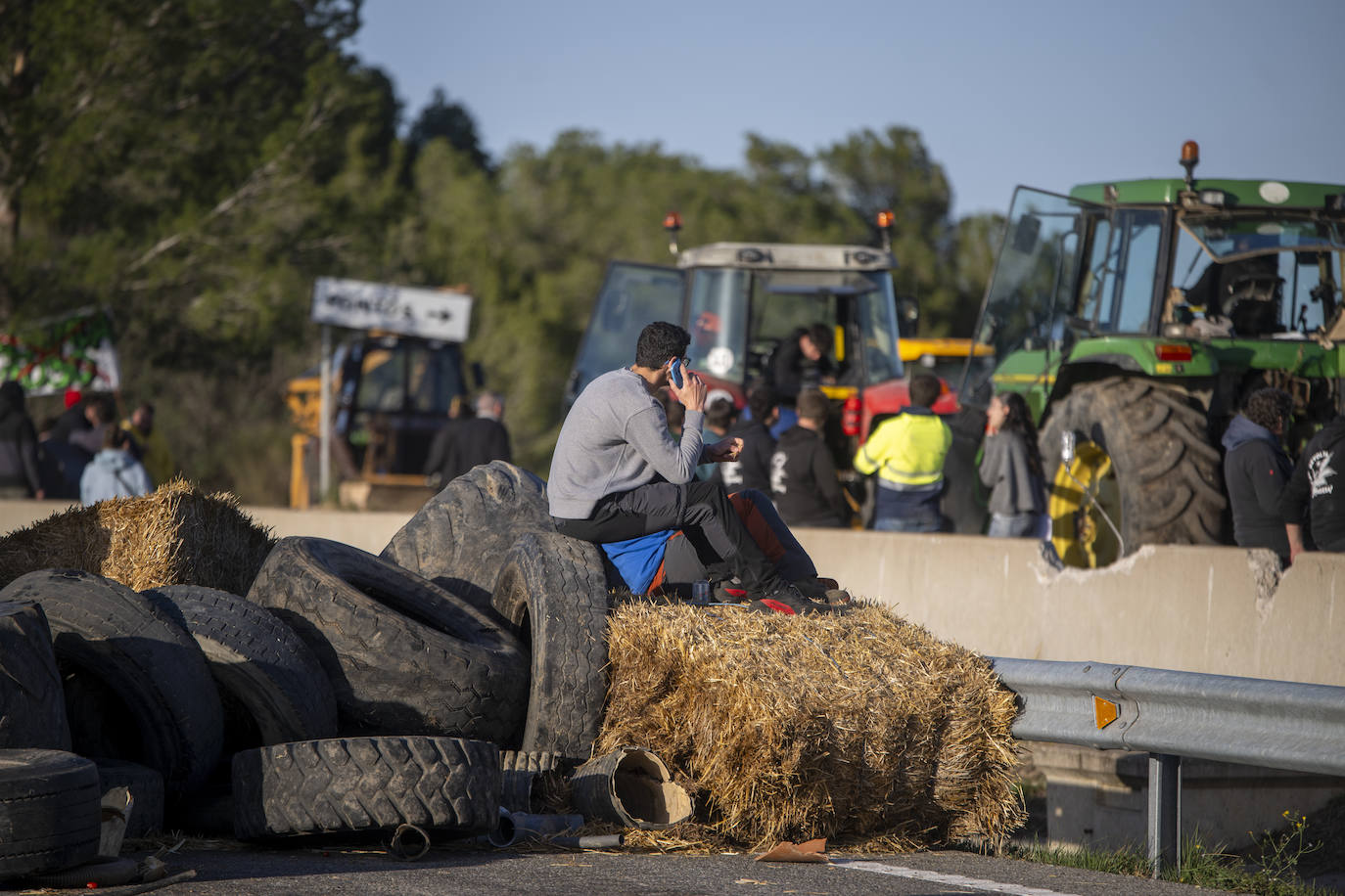 Protestas de agricultores en Girona el pasado jueves