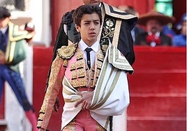 Marco Pérez, en la plaza de toros de Aguascalientes el pasado 30 de abril.