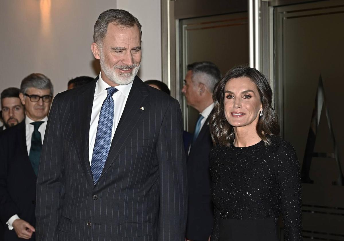 Los Reyes Felipe IV y Letizia llegan al Auditorio Nacional de Música.