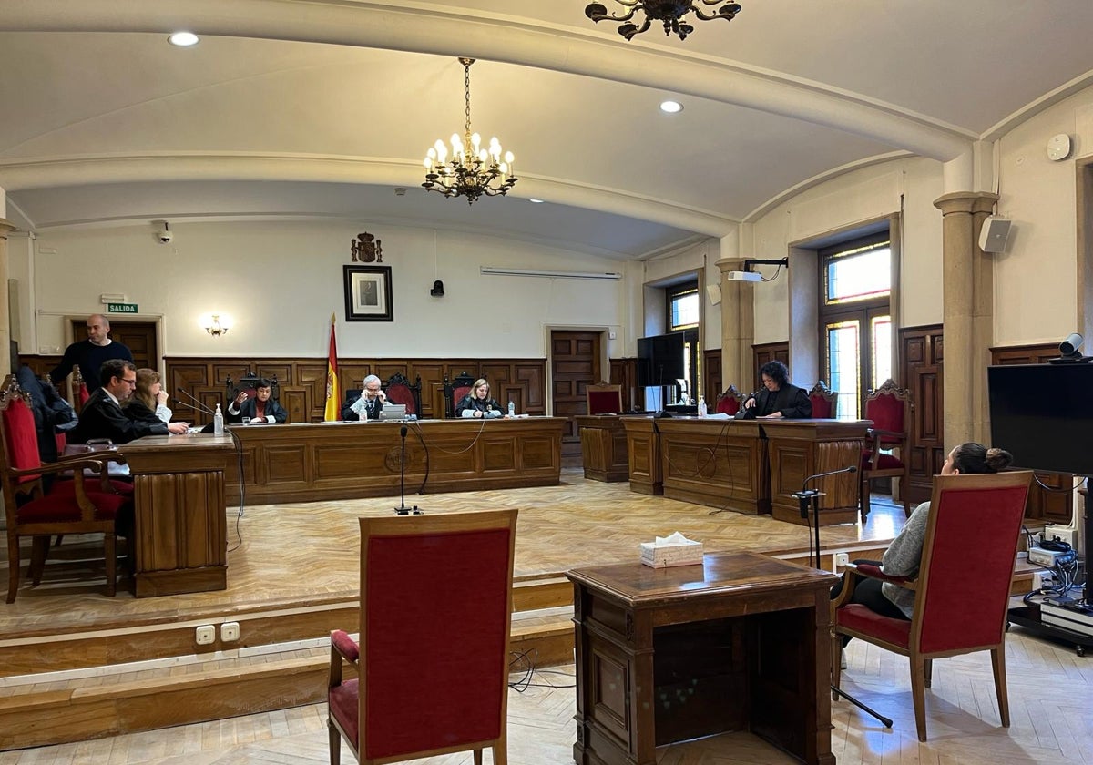 La acusada al inicio del juicio en la Audiencia Provincial.