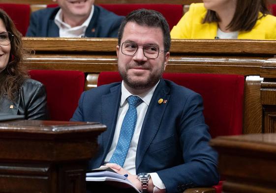 El presidente de la Generalitat de Catalunya, Pere Aragonés.