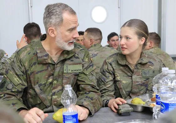 El Rey Felipe y la Princesa Leonor en su reencuentro