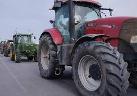 Una imagen de un tractor en una protesta agraria.