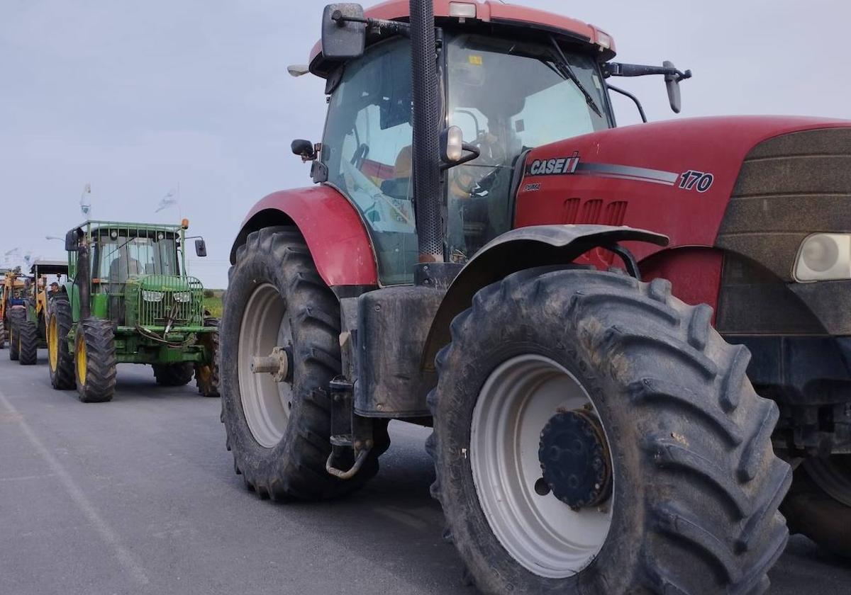 Una imagen de un tractor en una protesta agraria.